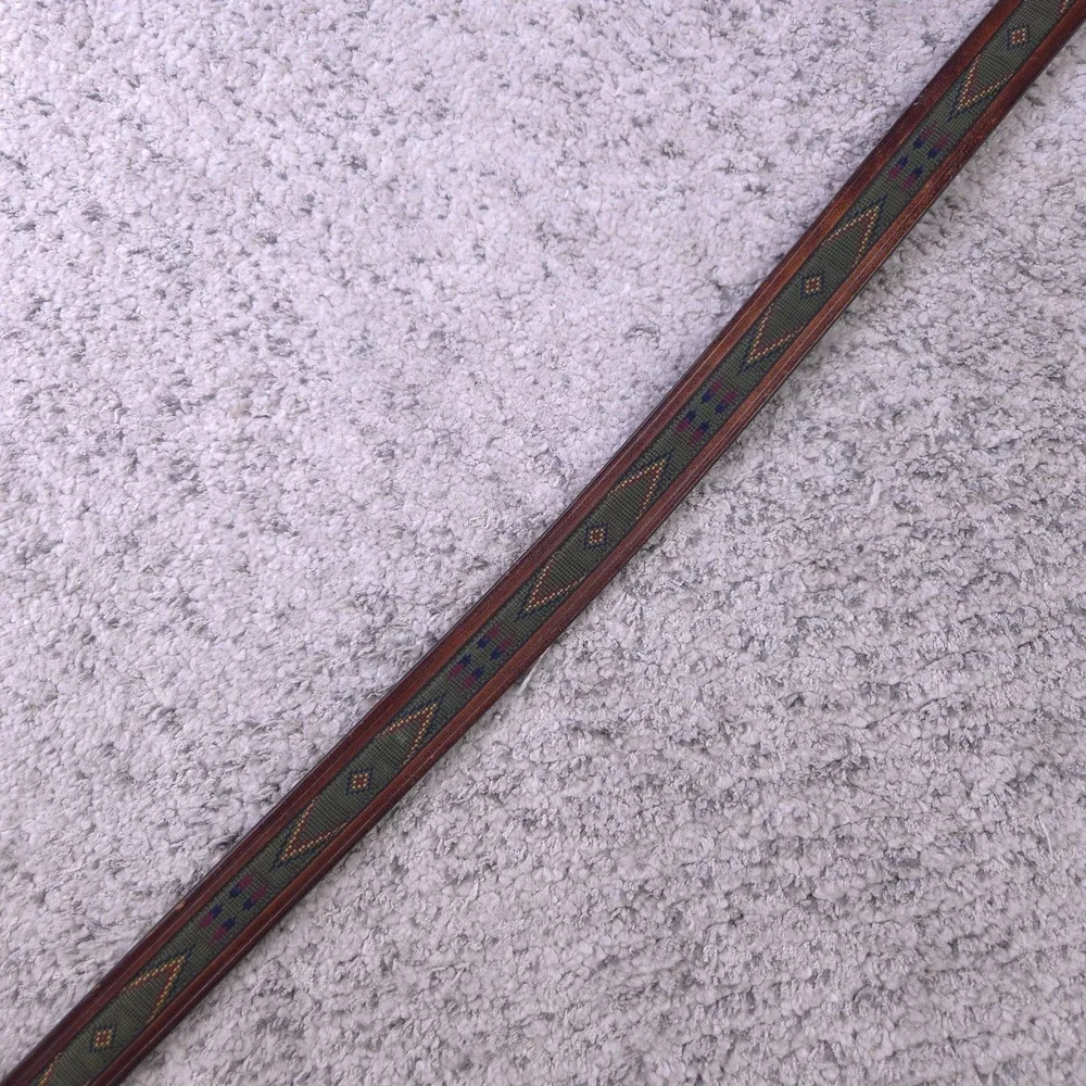 Trafalgar Belt Size 34 Geometric Woven Medallion Native American Old West Green